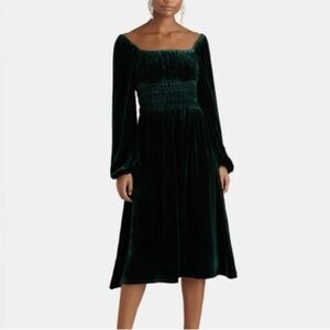 *SOLD* Jasmine Nap Dress in Emerald Silk Velvet, S